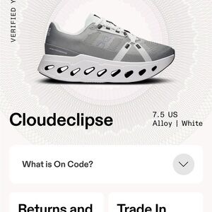 Eclipse Cloudeclipse Athletic Shoes - Alloy and White